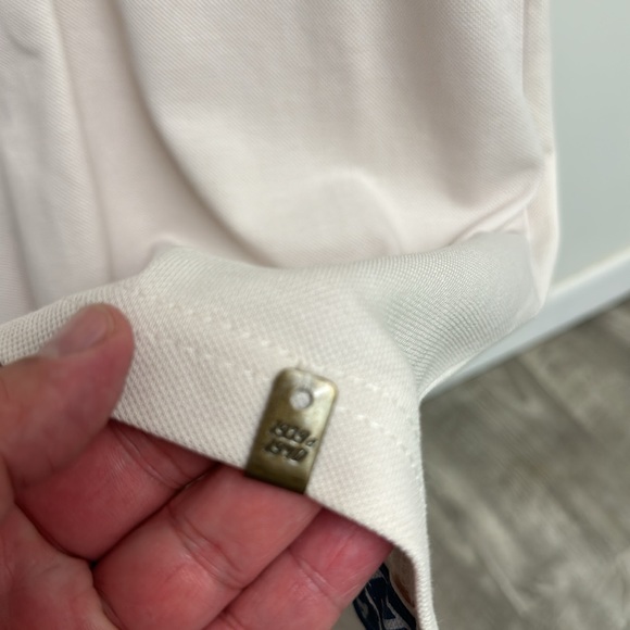 Men’s Authentic Maserati ivory polo with blue trim .small regular fit - Picture 6 of 8